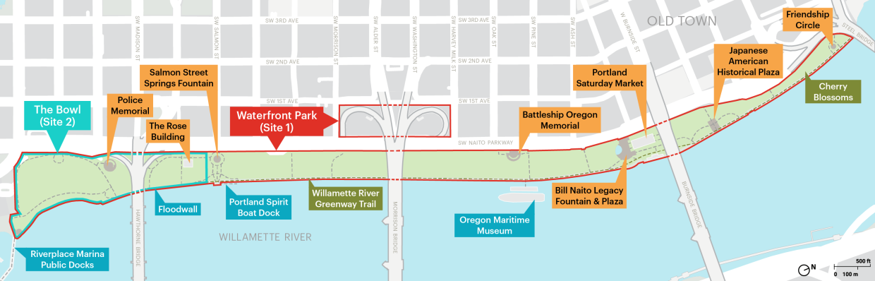 Portland Waterfront Park Map Site
